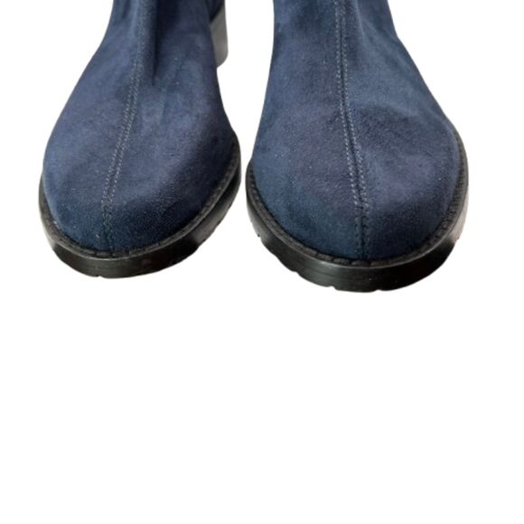 NEW Ron White Women's Ginette Block Heel Suede Blue Booties Size 39/ US Size 8.5 - Picture 5 of 8